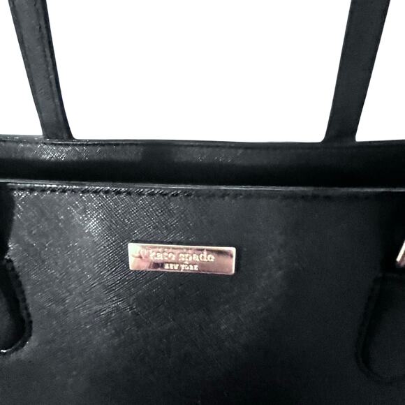 Kate Spade Black Leather Tote - Picture 2 of 11